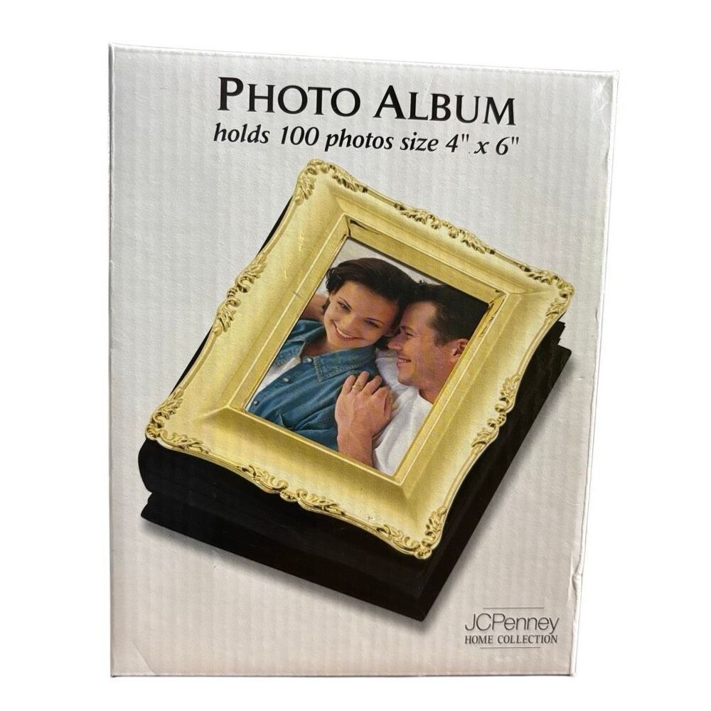 JC Penney Shiny Brass 4x6” Photo Album Holds 100 Photos *New*